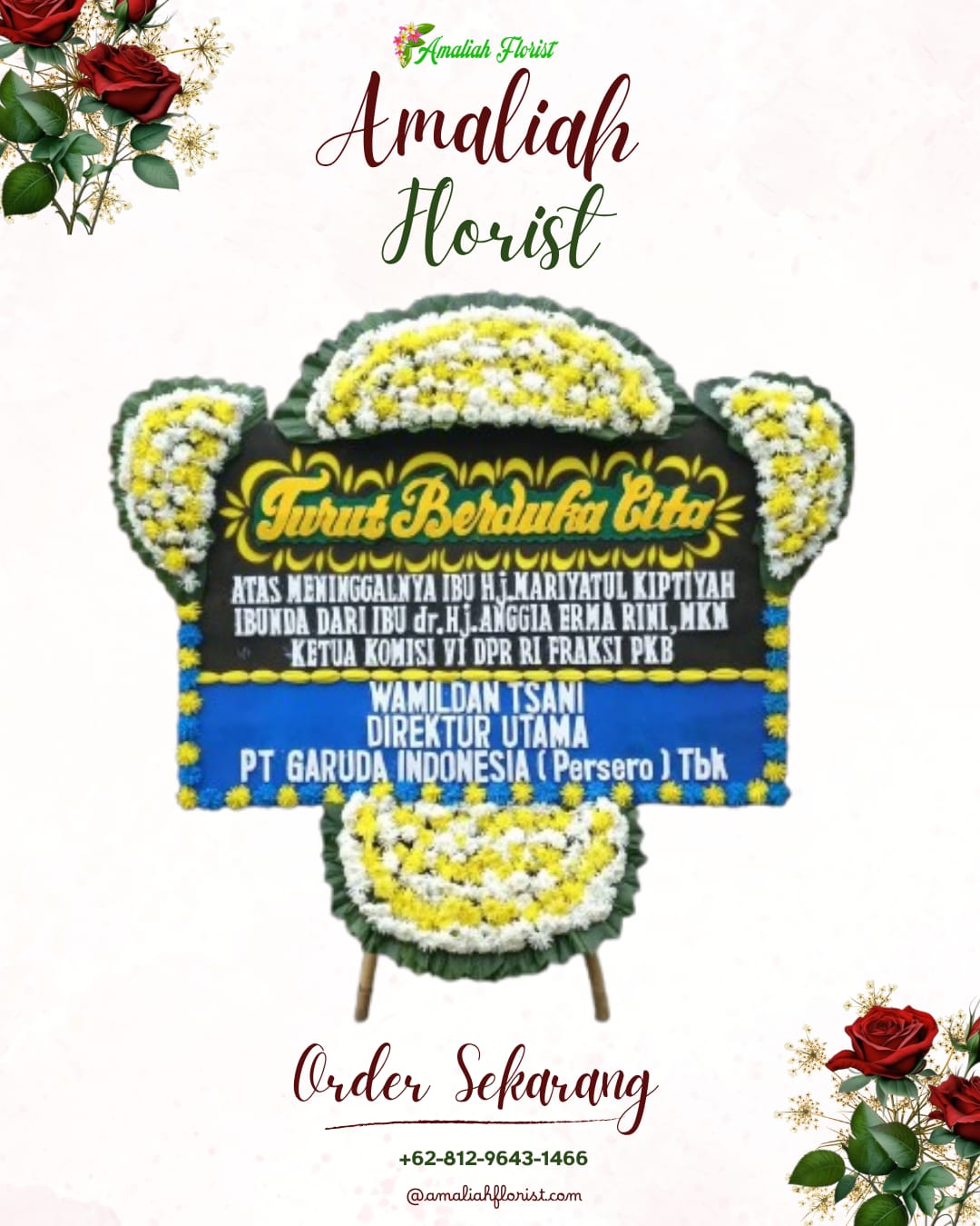 Papan Bunga Duka Caringin